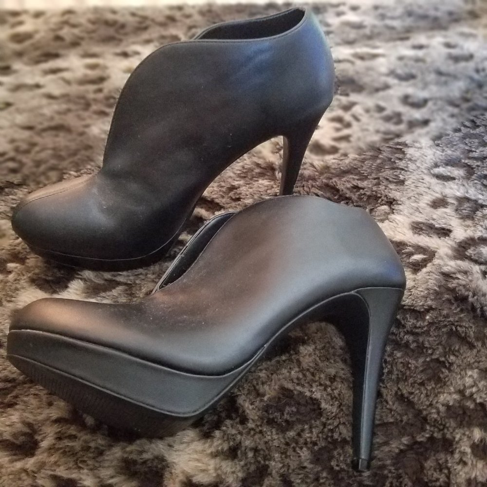 Black High Heel slip on booties - sexy and sleek